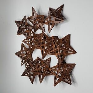 Star Metal String Light Caps Rustic Crafts Set of 10